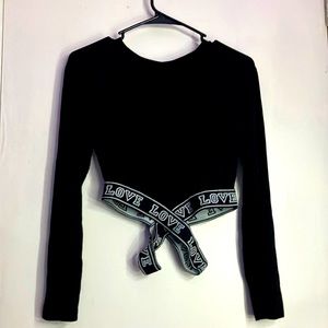 Long sleeve black love shirt from target